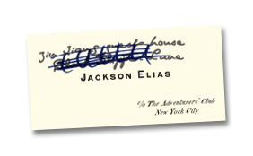 Elias' calling card