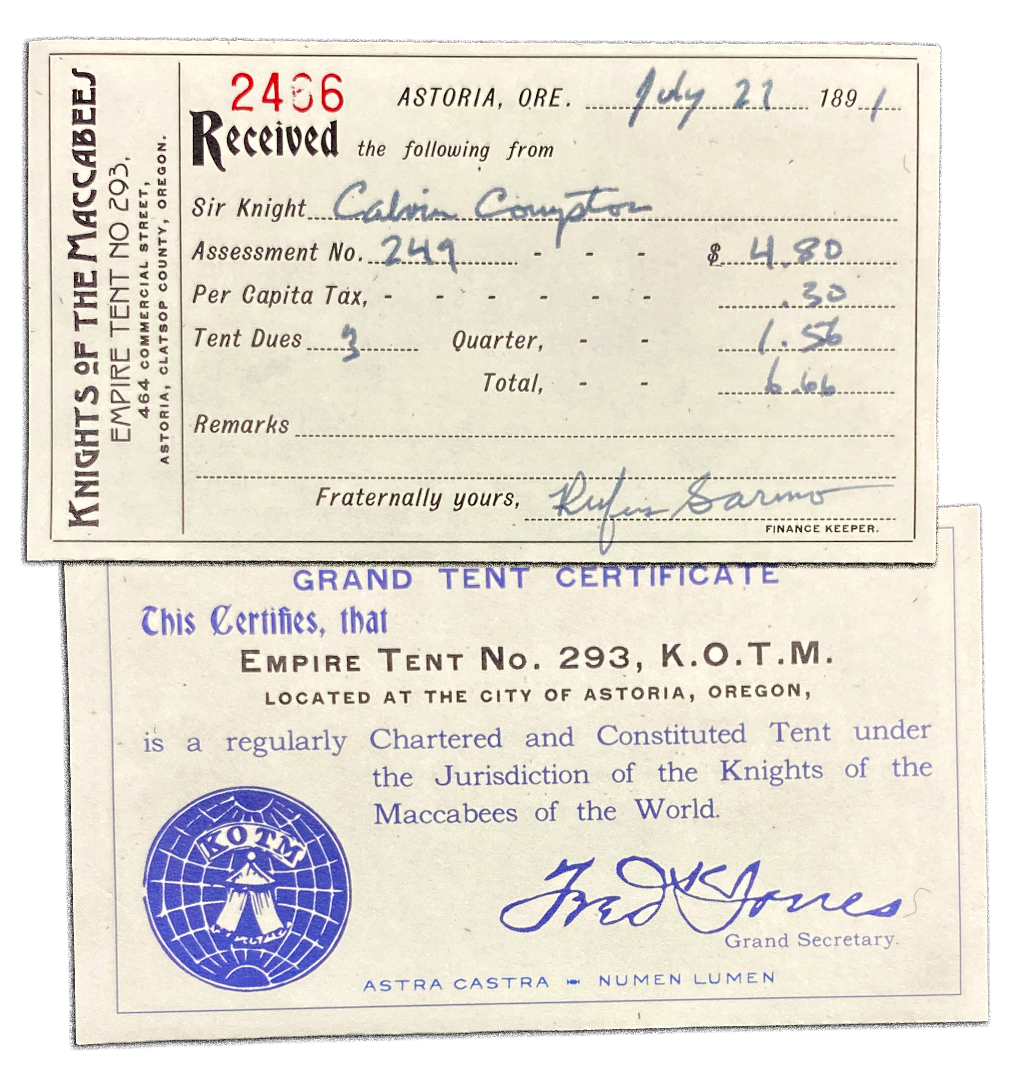 KotM Receipt