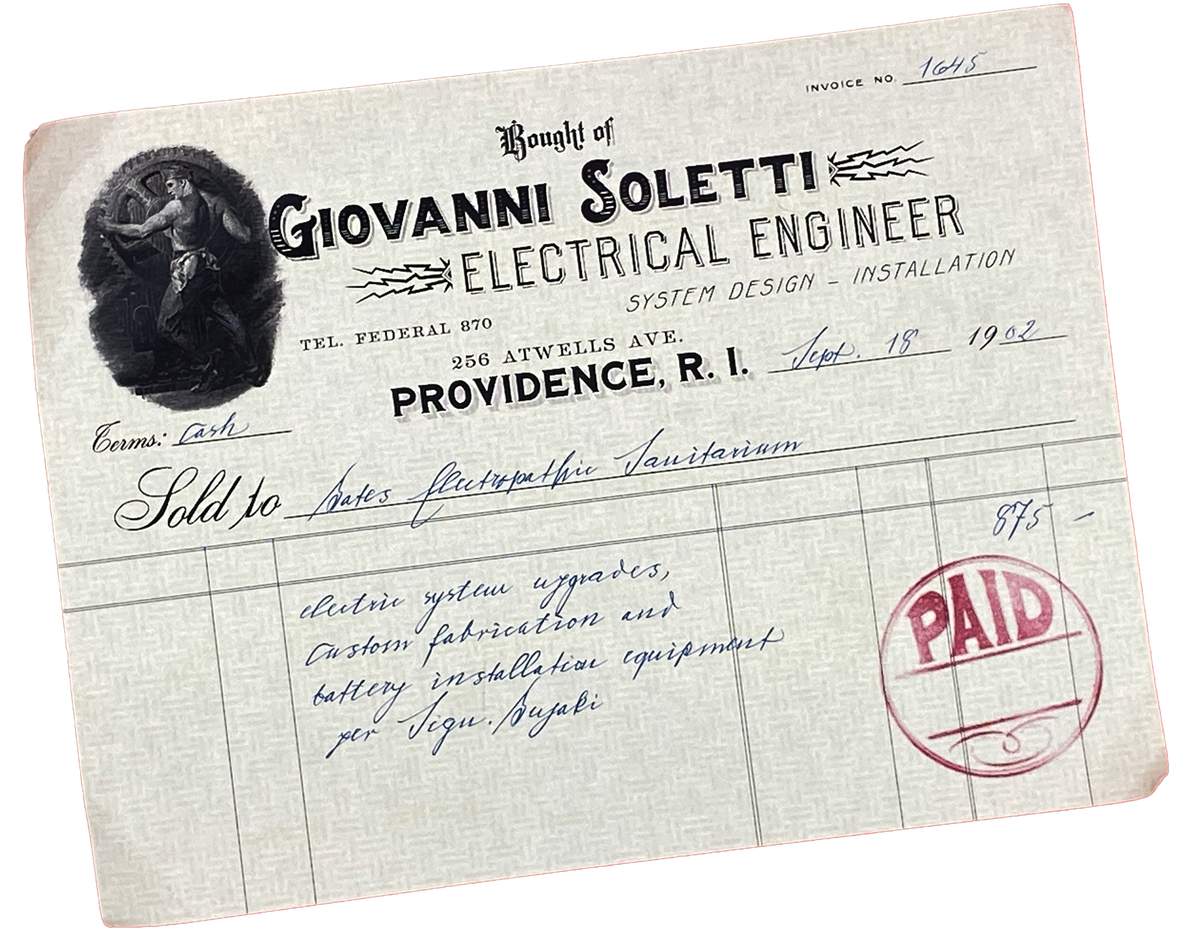 Soletti invoice